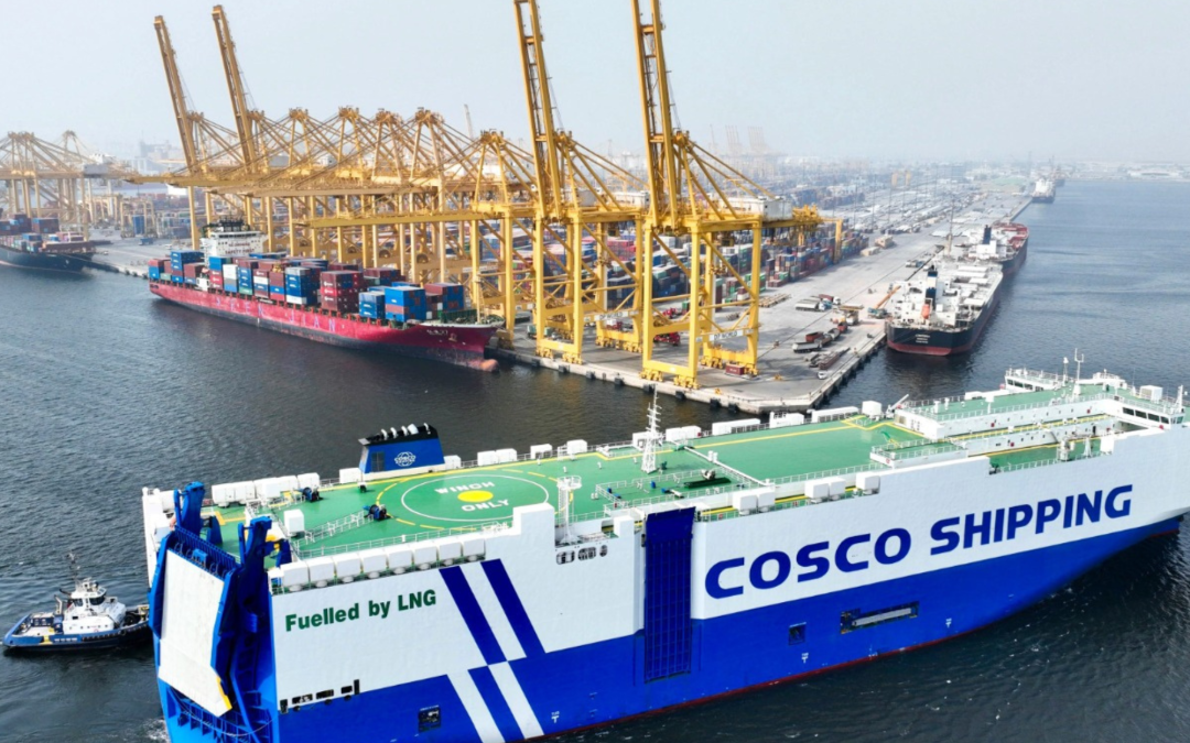 Jebel Ali Port Welcomes Cosco Shipping’s ‘Min Jiang Kou’- One Of World’s Largest And Most Sustainable Roro Vessels